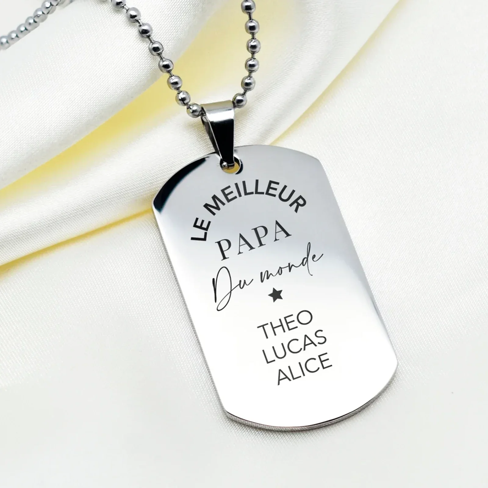 Stainless Steel Military Pendant (10pcs) - Image 2