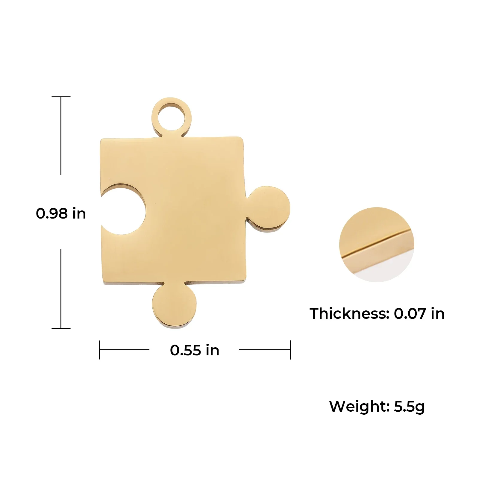 Stainless Steel Puzzle Pendant (30pcs) - Image 3