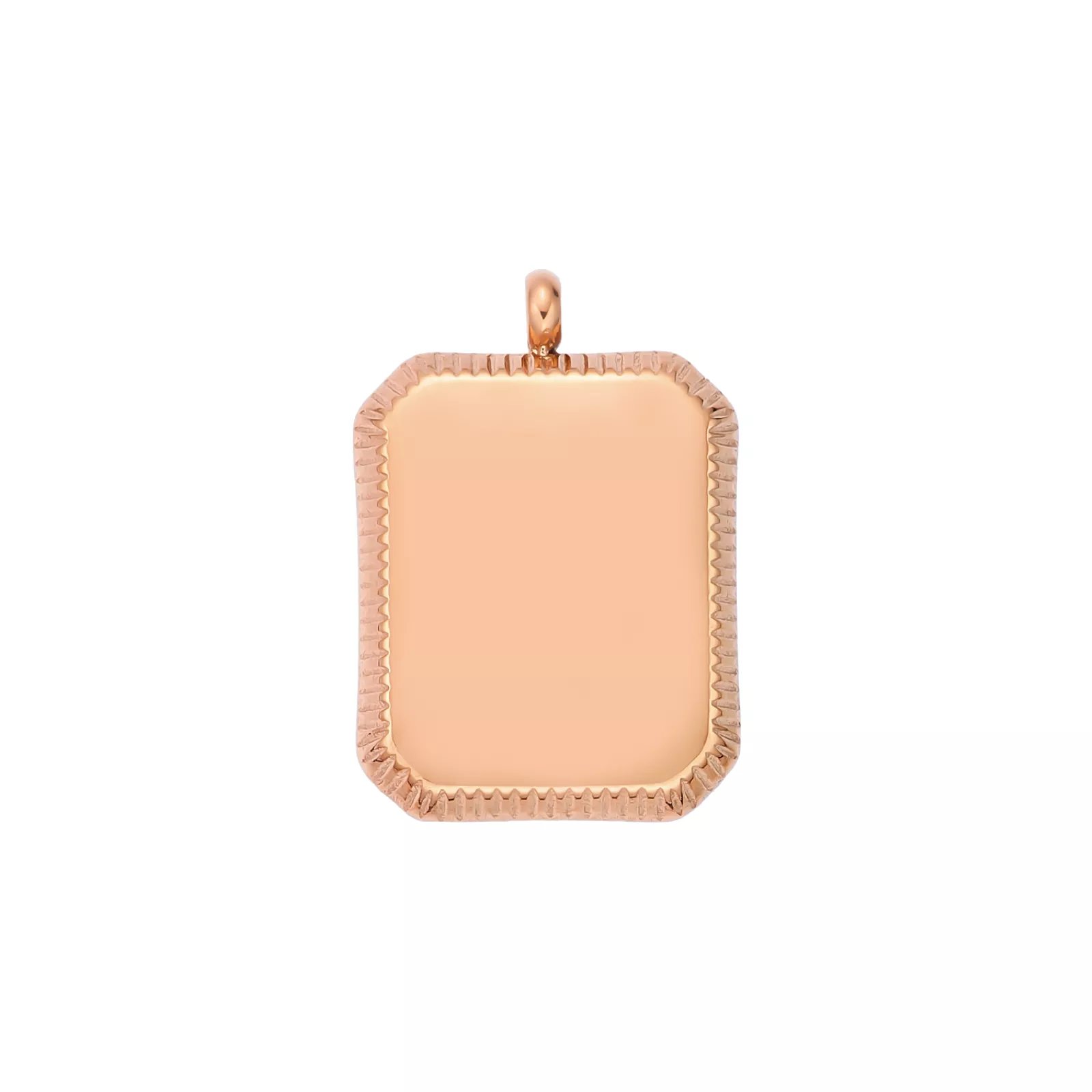 Stainless Steel Rose Gold Embossed Square Pendant (10pcs)