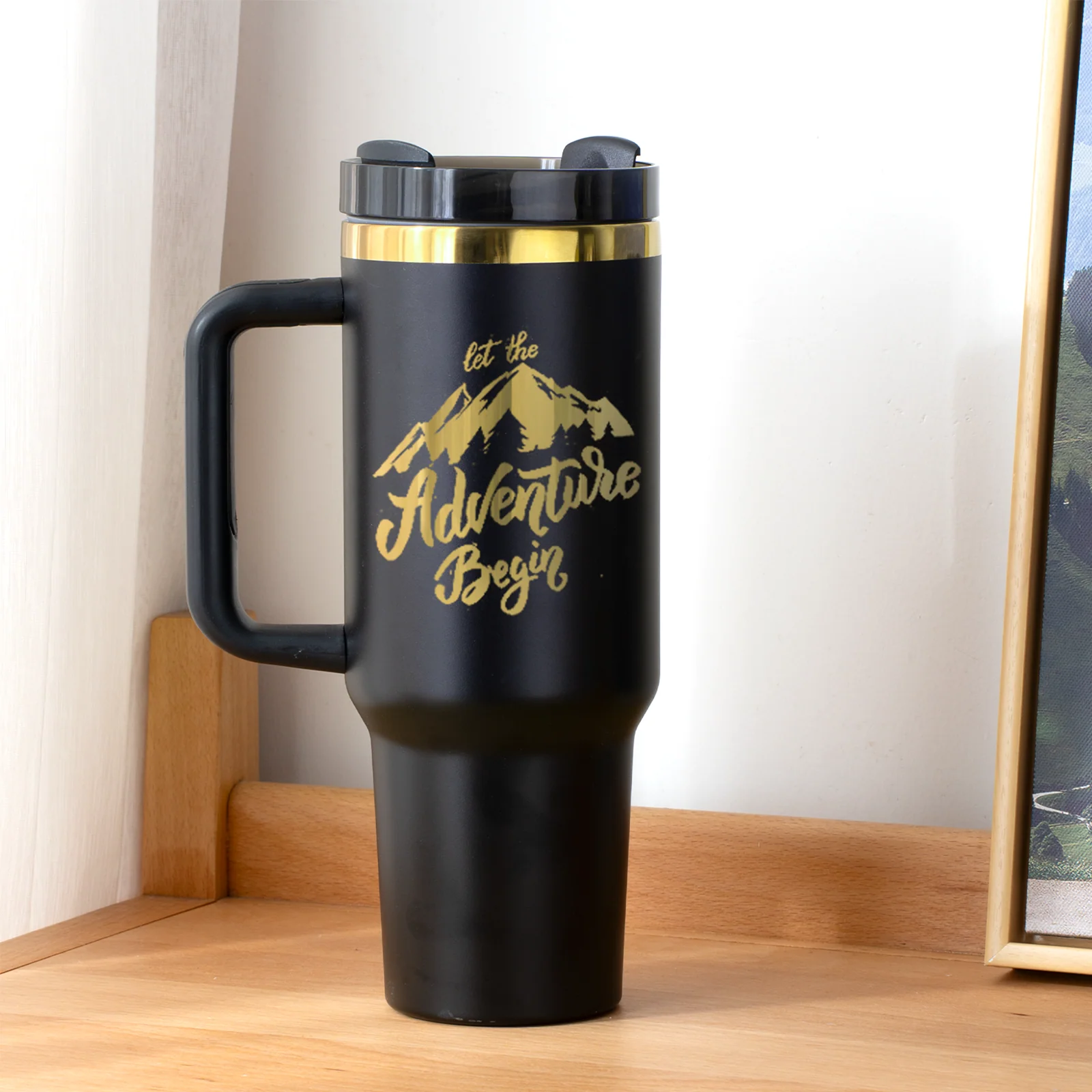 Stainless Steel Tumbler with Handle (40oz) - Image 14
