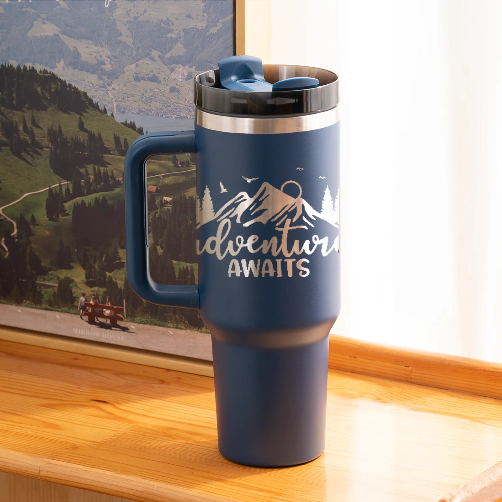 Stainless Steel Tumbler with Handle (40oz) - Image 26