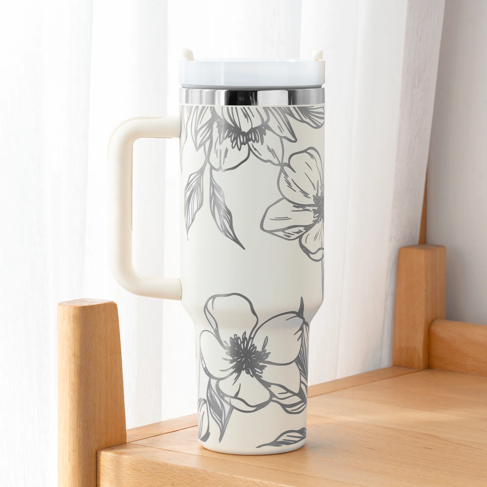 Stainless Steel Tumbler with Handle (40oz) - Image 29
