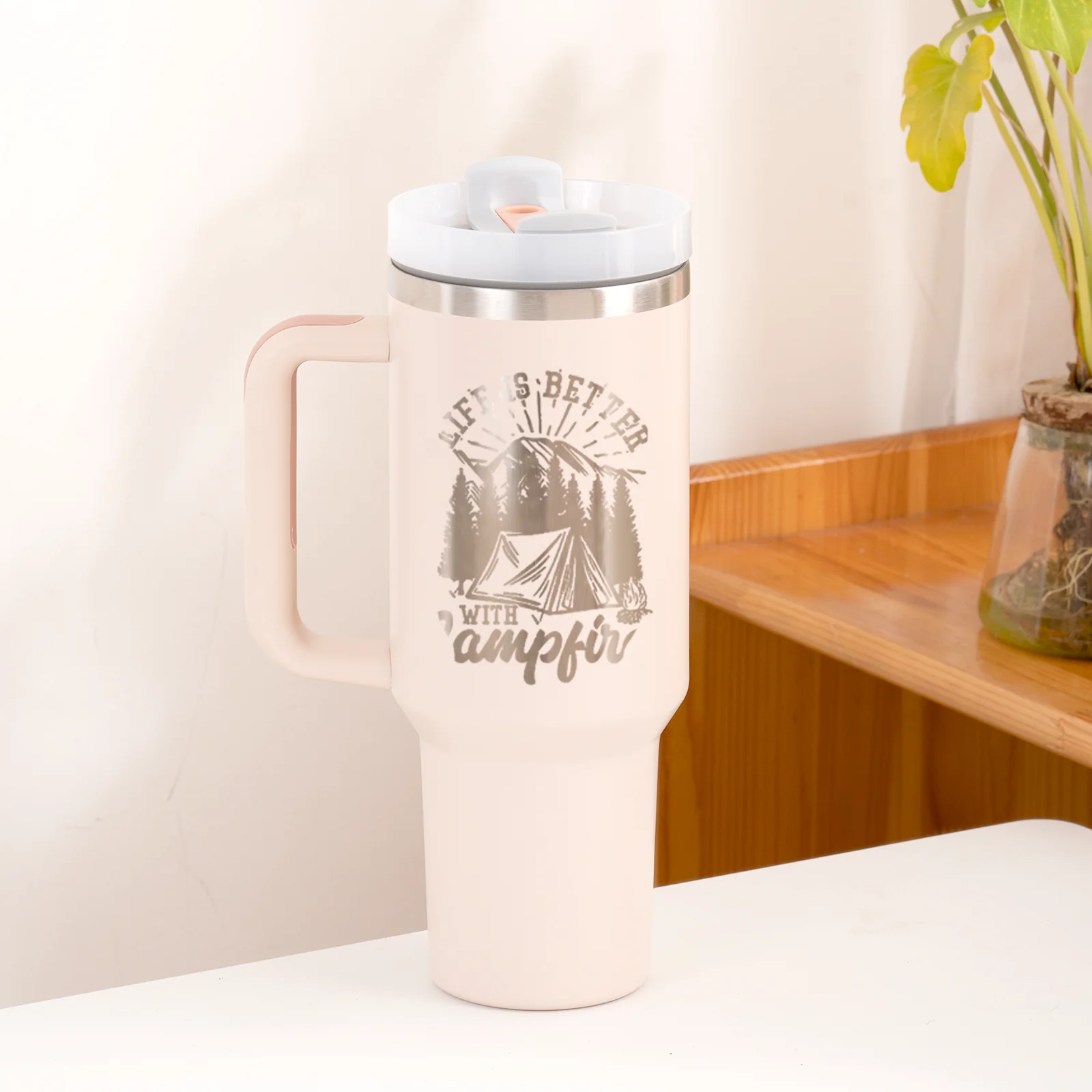 Stainless Steel Tumbler with Handle (40oz) - Image 32