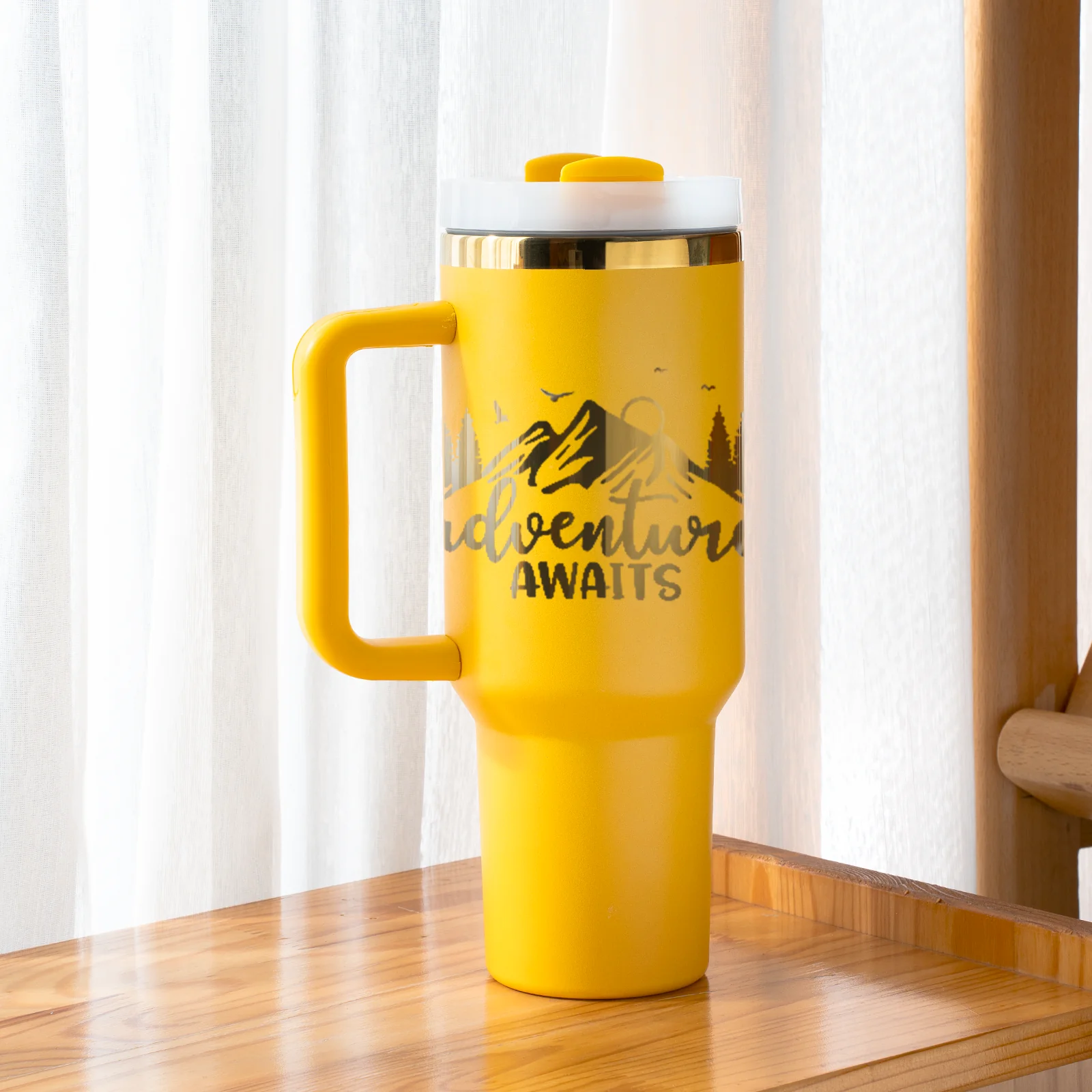 Stainless Steel Tumbler with Handle (40oz) - Image 34