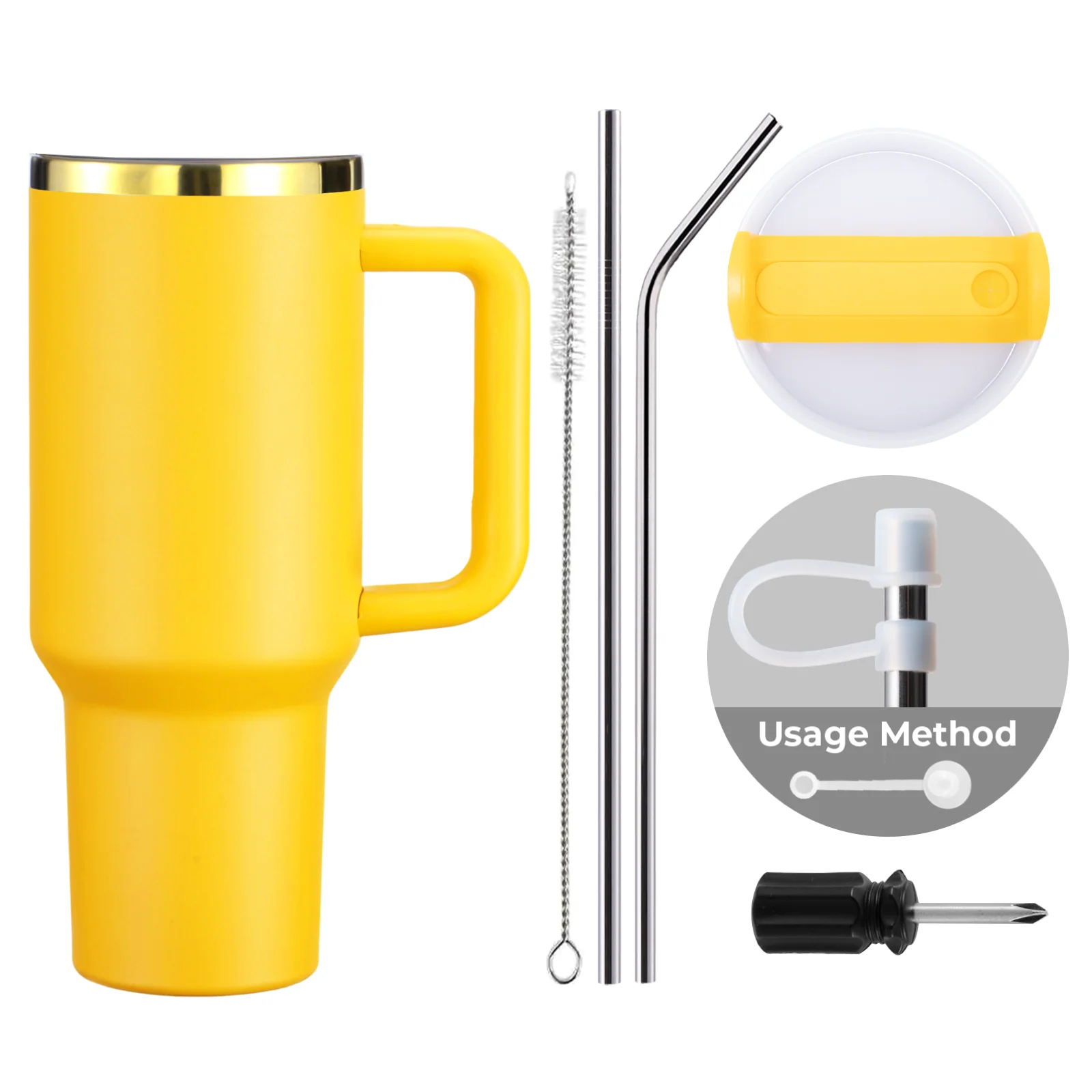 Stainless Steel Tumbler with Handle (40oz) - Image 35