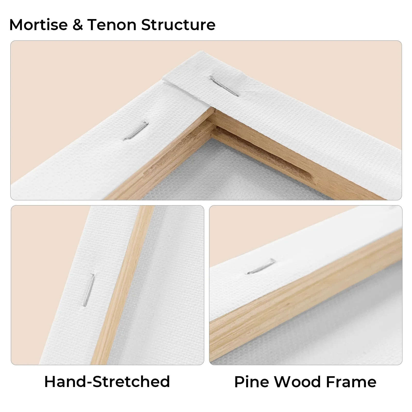 Stretched White Blank Canvas (5pcs) 8" x 10" - Image 6