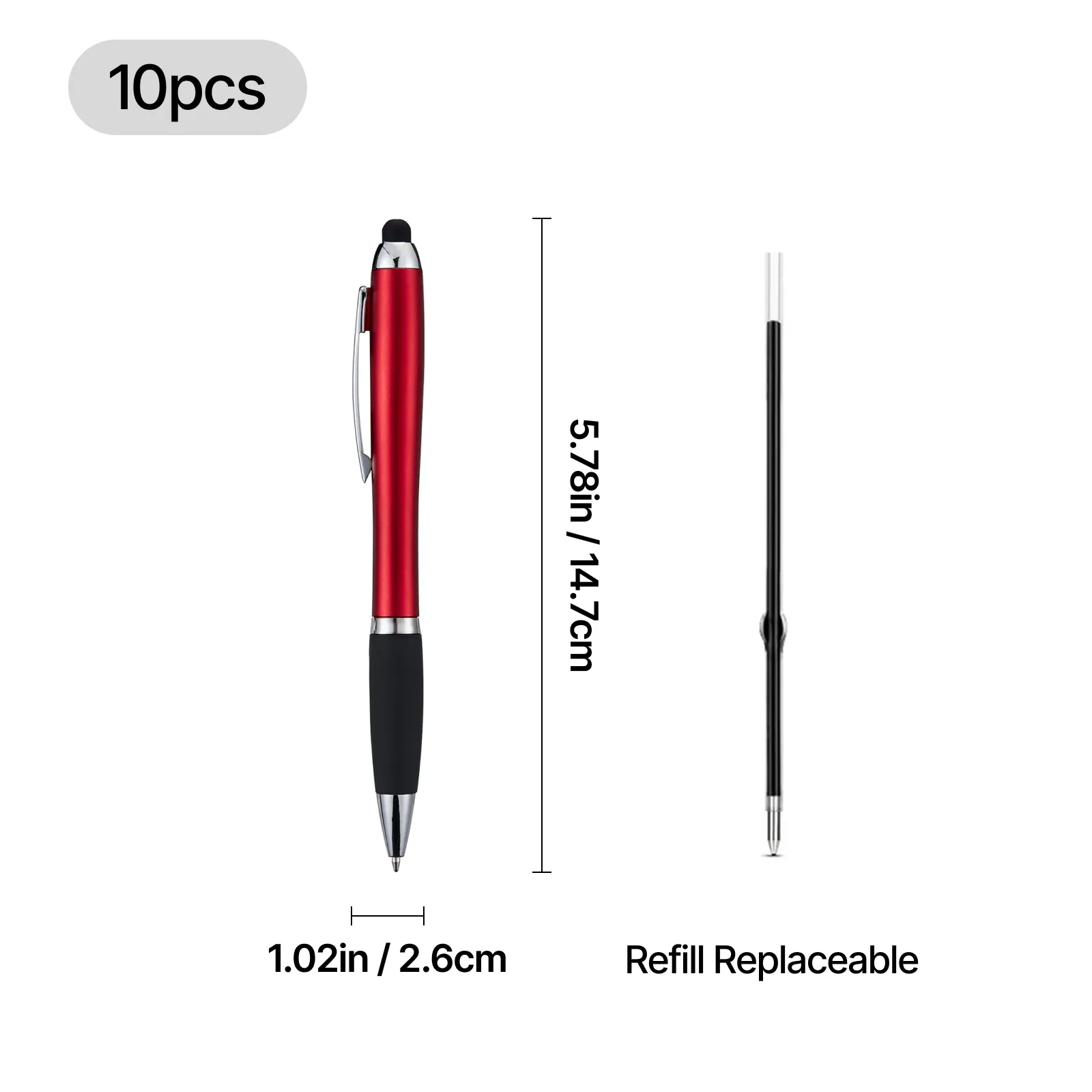 Stylus Ballpoint Pens With LED Light (10pcs) - Image 3