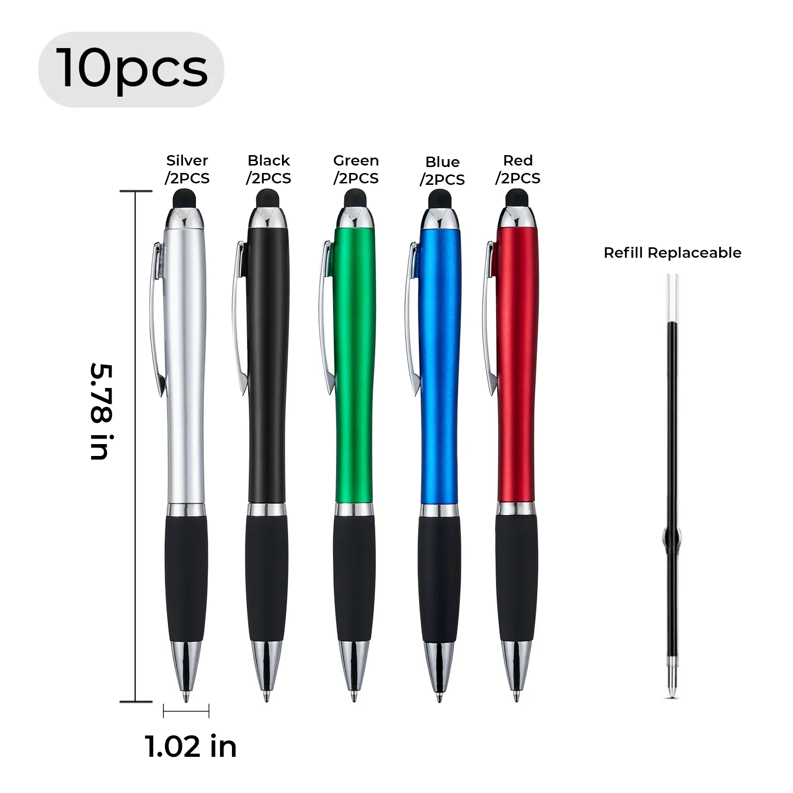 Stylus Ballpoint Pens With LED Light (10pcs) - Image 3