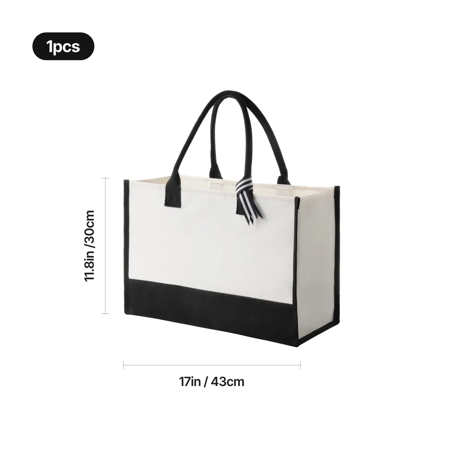 Two-Tone Tote Bag (1pcs) - Image 3