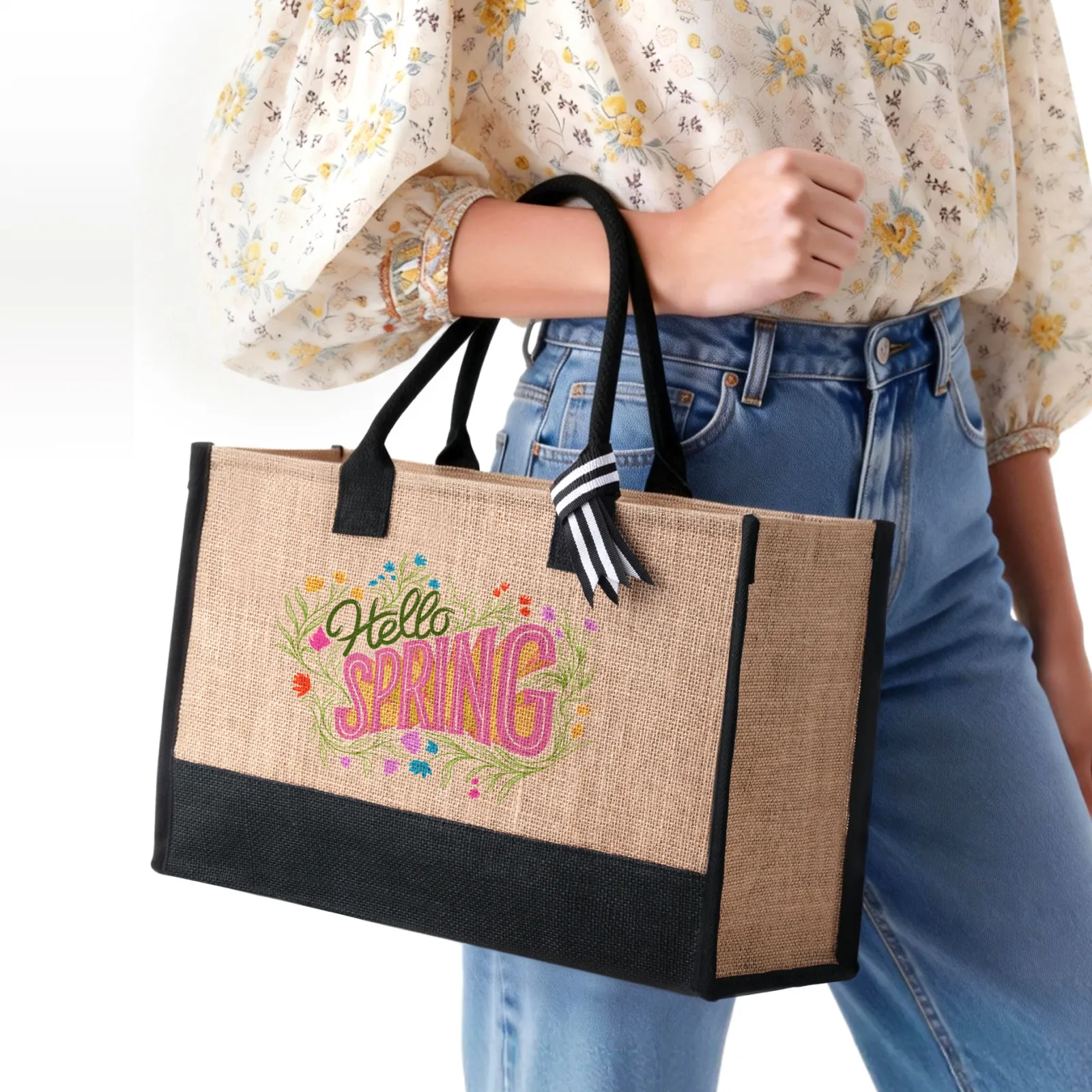 Two-Tone Tote Bag (1pcs) - Image 6