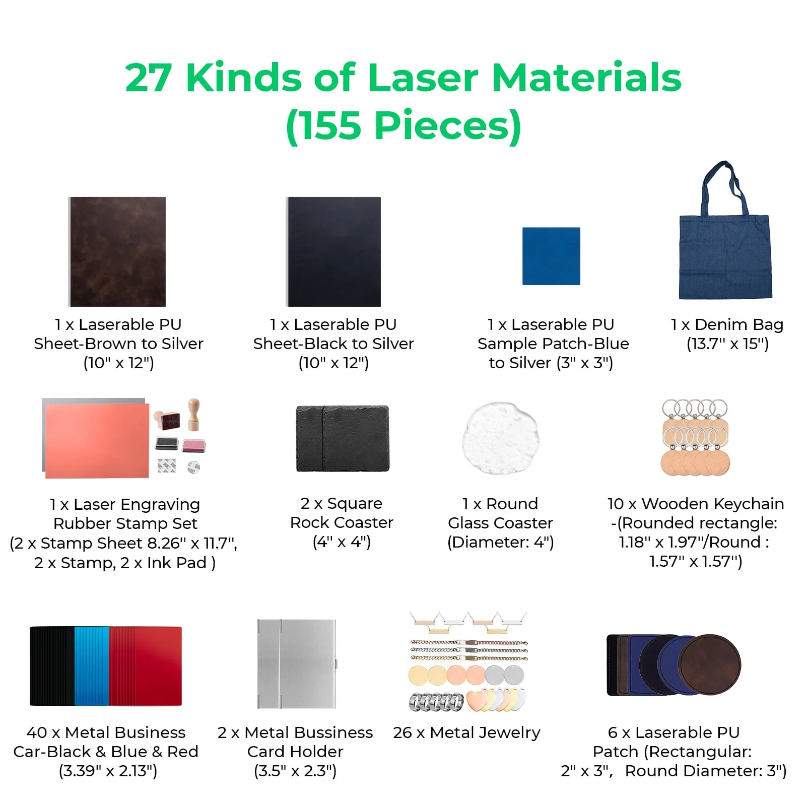 Ultimate Laser Material Kit (155pcs) - Image 4