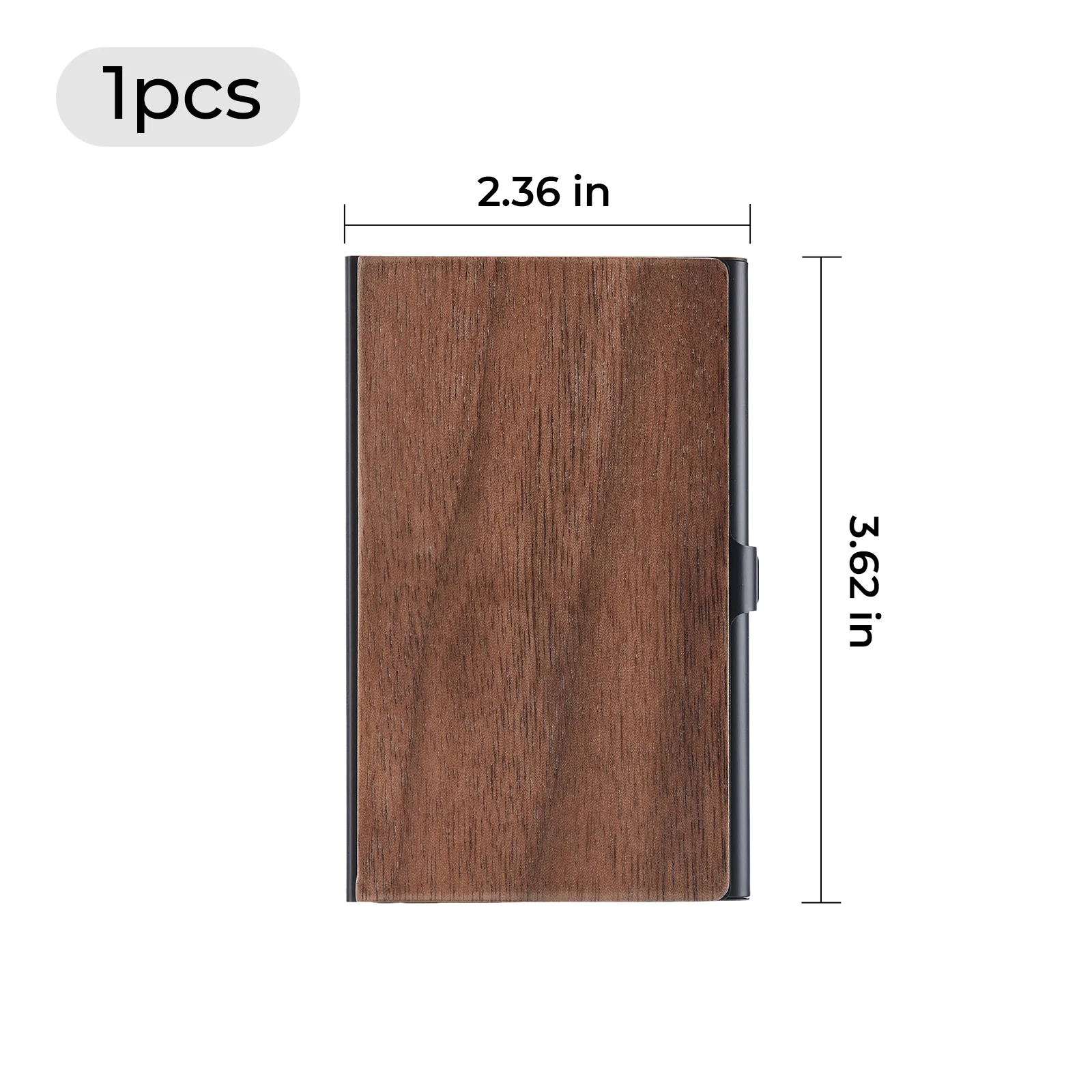 Walnut Wooden Business Card Holder (1pcs) - Image 3