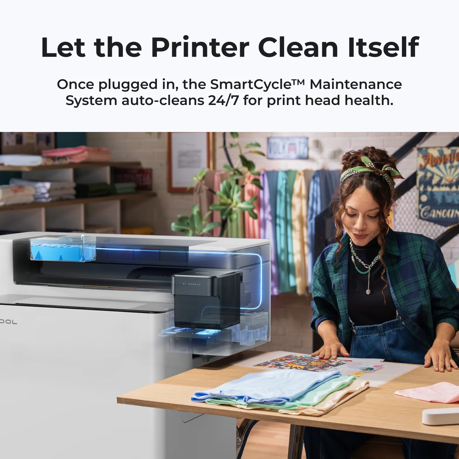xTool Apparel Printer: One Click DTF Printer, Effortless Customization for Business - Image 6