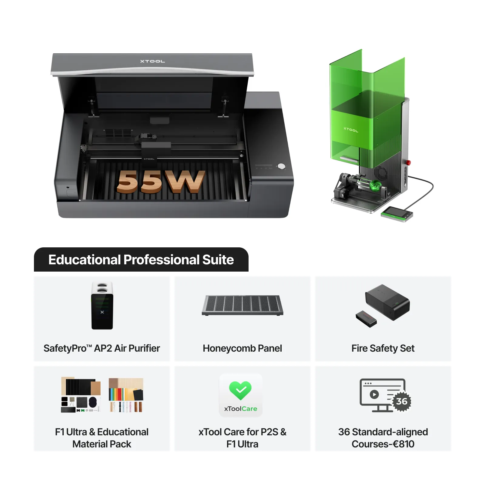 xTool P2S 55W Desktop CO2 Laser Cutter for Education - Image 15