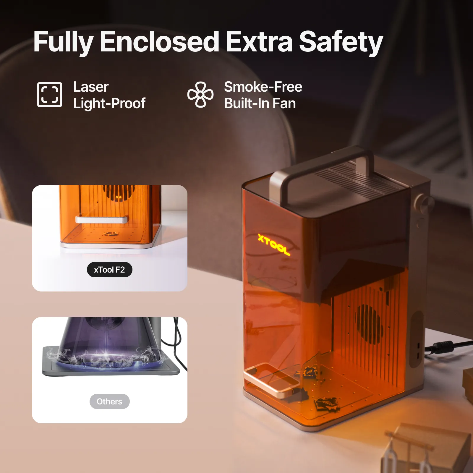 xTool F2 5W IR & 15W Diode Portable Dual Laser Engraver - Image 10