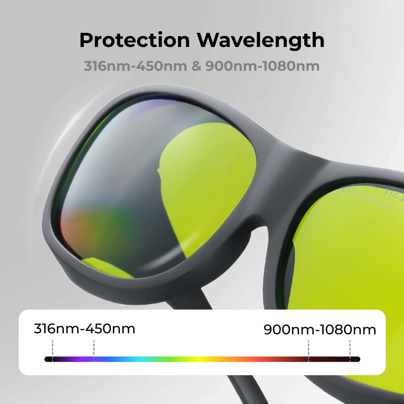 xTool Laser Safety Goggles for 316nm-450nm & 900nm-1080nm Lasers - Image 3