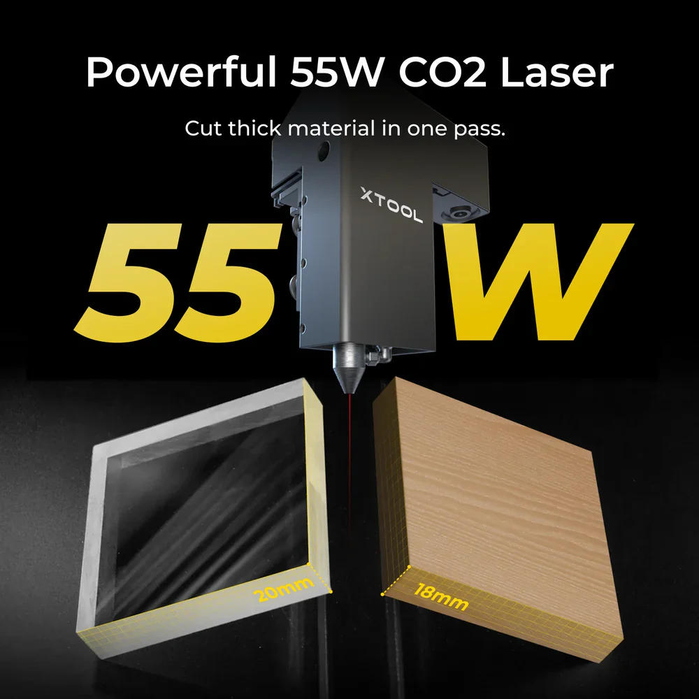 xTool P2S 55W Desktop CO2 Laser Cutter - Image 7