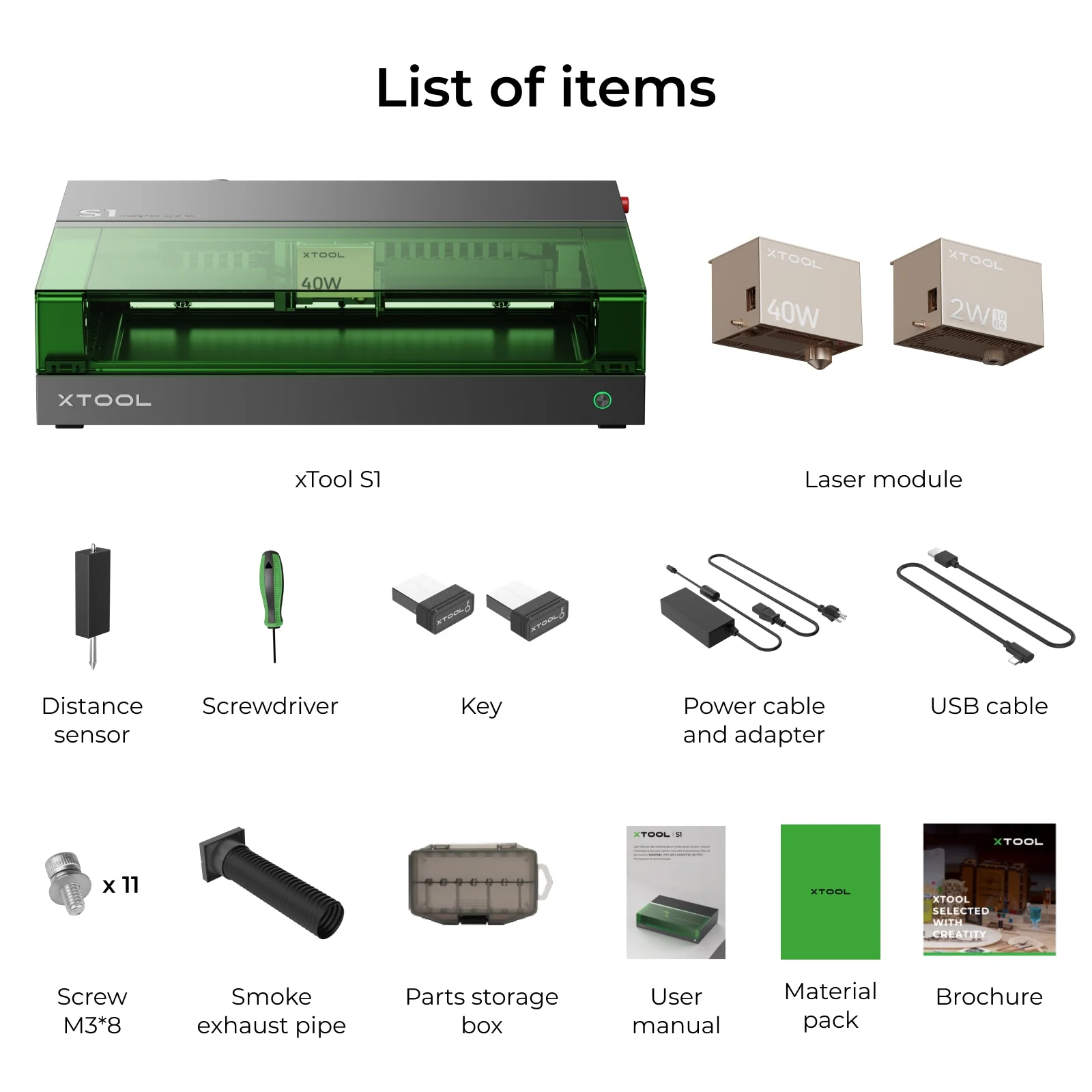 xTool S1 + 1064nm IR Laser Kit: Enclosed Diode Laser Engraver & Cutter - Image 11