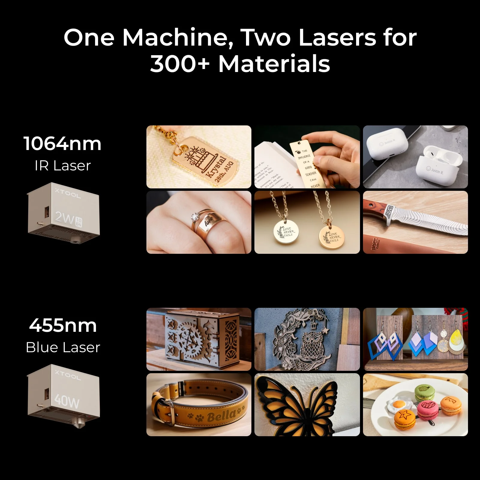 xTool S1 + 1064nm IR Laser Kit: Enclosed Diode Laser Engraver & Cutter - Image 12