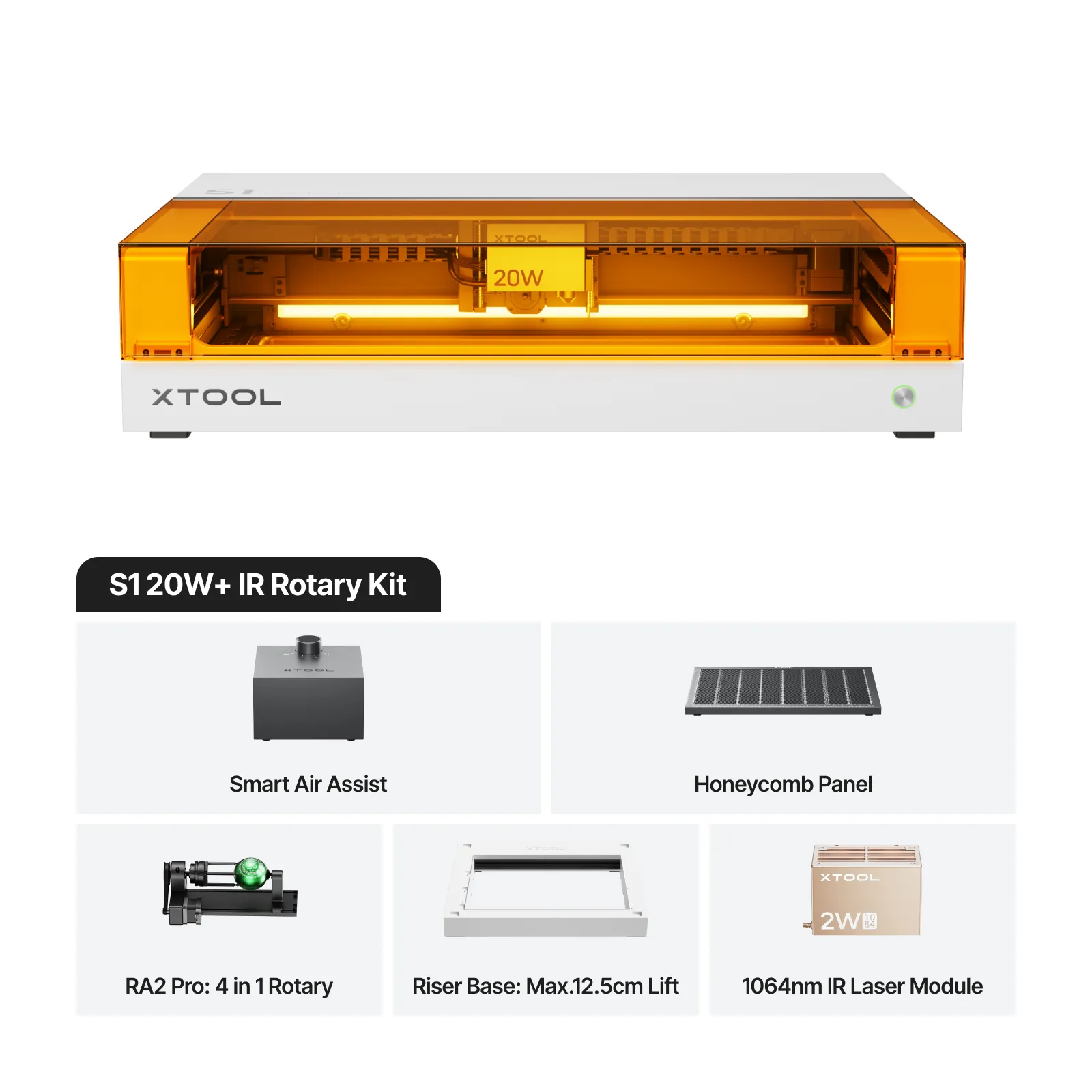 xTool S1 + 1064nm IR Laser Kit: Enclosed Diode Laser Engraver & Cutter - Image 16
