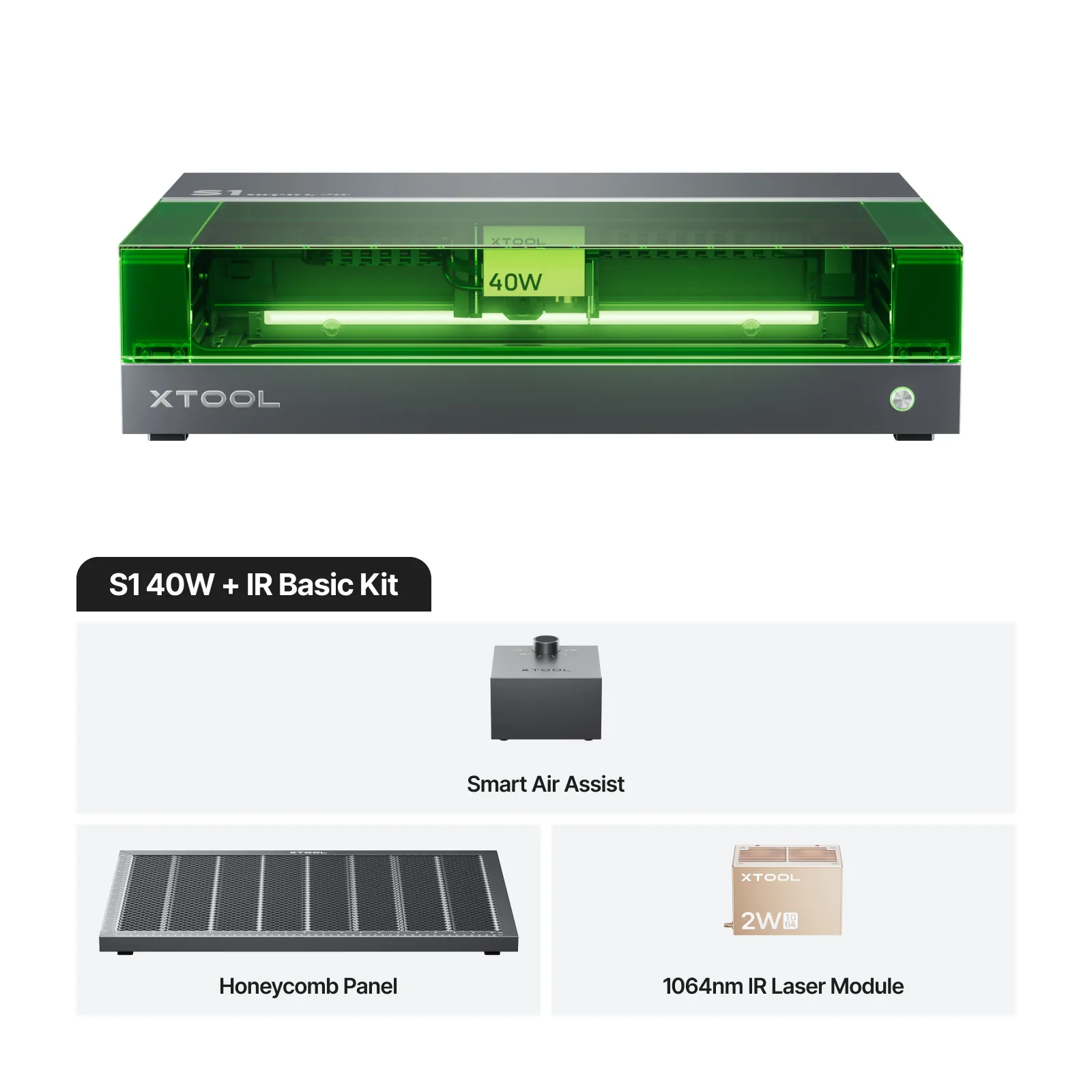 xTool S1 + 1064nm IR Laser Kit: Enclosed Diode Laser Engraver & Cutter - Image 21