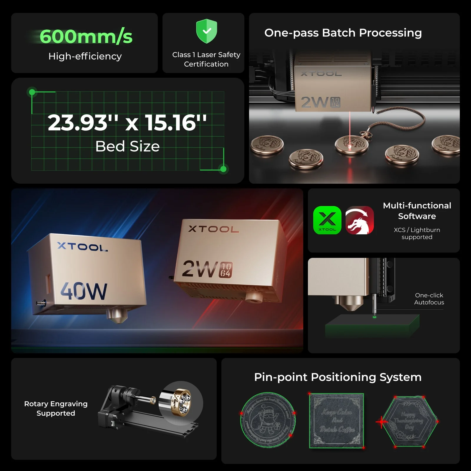 xTool S1 + 1064nm IR Laser Kit: Enclosed Diode Laser Engraver & Cutter - Image 4