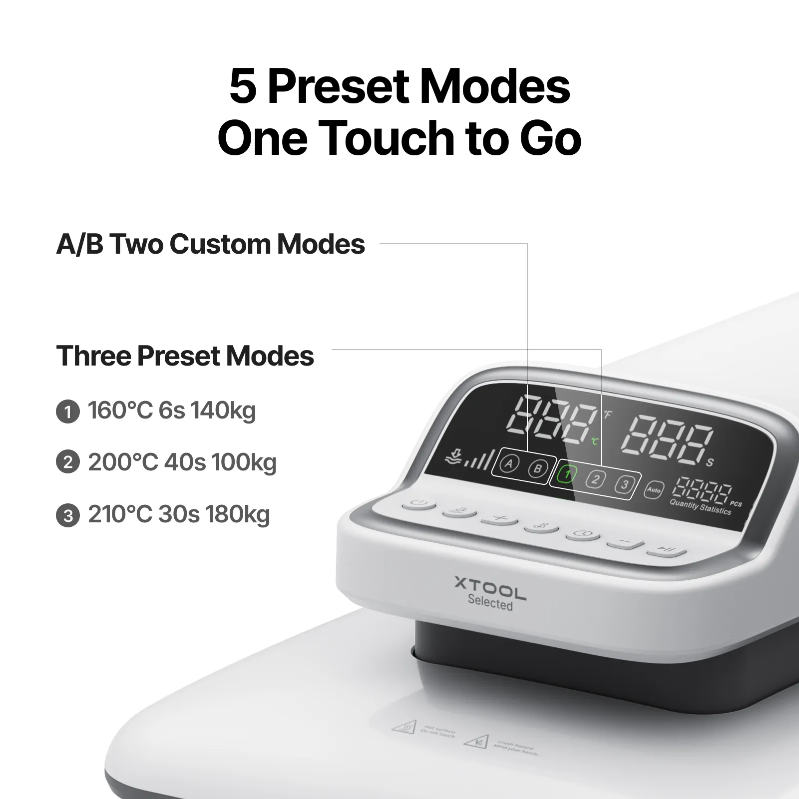 xTool Selected HP2 Auto Heat Press with 381 x 381 mm Platen - Image 3
